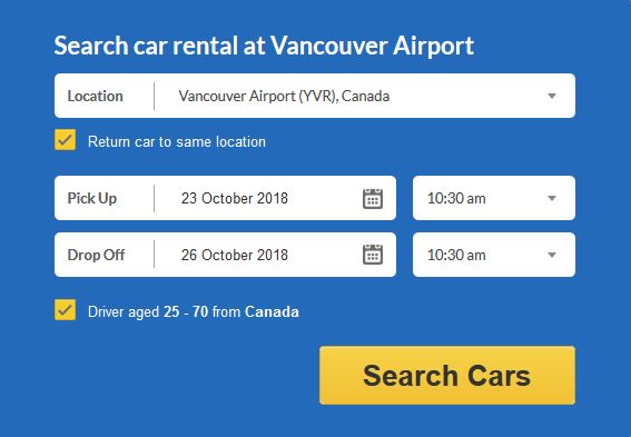 Airport Car Rentals Search - Vancouver Brewery Tours