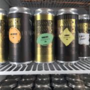 Brassneck Brewery Canned Beers in Fridge