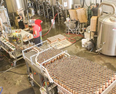 Vancouver Brewery Tours Inc - Bridge Brewing Canning Beers
