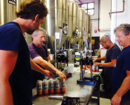 Vancouver Brewery Tours Inc. -Canning Day at Off the Rail Brewing