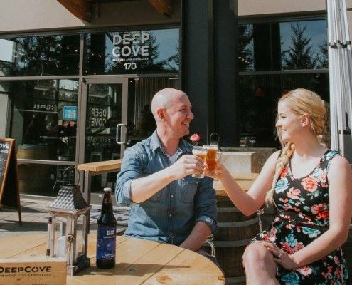 Vancouver Brewery Tours Inc. -Vancouver Brewery Tours Inc. - Deep Cove Brewers beers on the patio