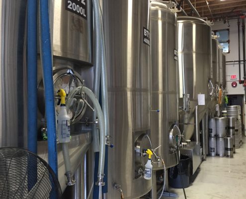 Vancouver Brewery Tours Inc. -Fermentation Tanks at Off the Rail Brewing
