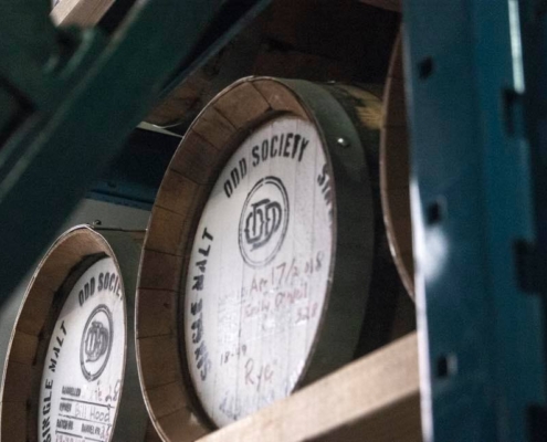 Odd Society Spirits Whiskey Barrel - Vancouver Brewery Tours