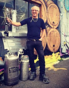 Vancouver Brewery Tours Inc. Storm Brewing Owner James Walton outisde the brewery