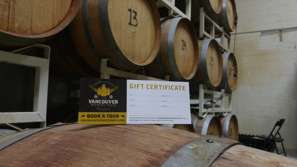 Brewery Tour Gift Certificates Vancouver Brewery Tours Inc.