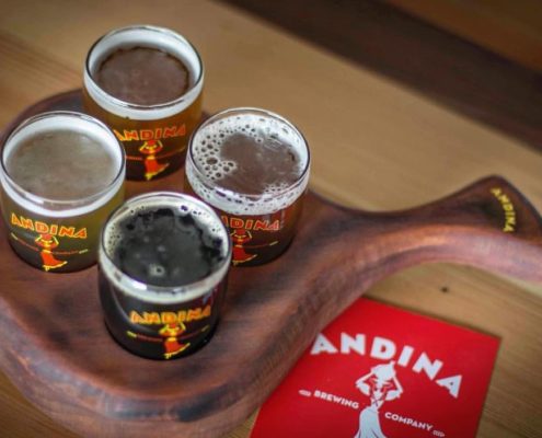 Dine Out Vancouver - Vancouver Brewery Tours Inc - Andina Brewing Beer Flights