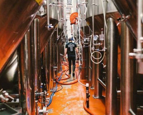 Vancouver Brewery Tours Inc. - Tank Farm at Parallel 49 Brewing Company