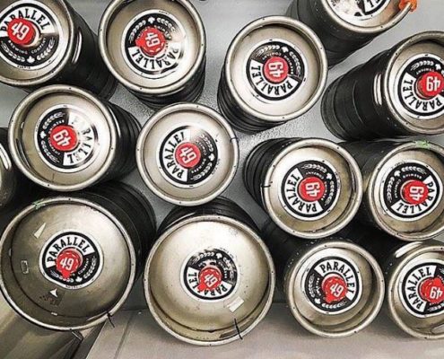 Vancouver Brewery Tours Inc. - kegs at Parallel 49 Brewing Company